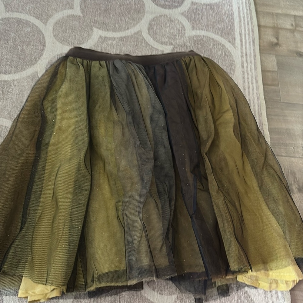 Dark green gauze skirt Bonpoint 12A